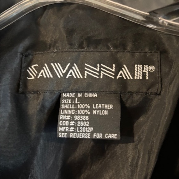 Savannah Large Women Black leather breasted Jacket-Excellent Condition - Picture 3 of 3